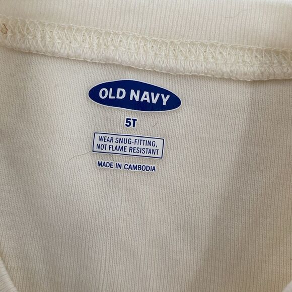 Old Navy 5T Pajamas PJ Set Short Sleeve Shirt Shorts Floral Print - Picture 3 of 4